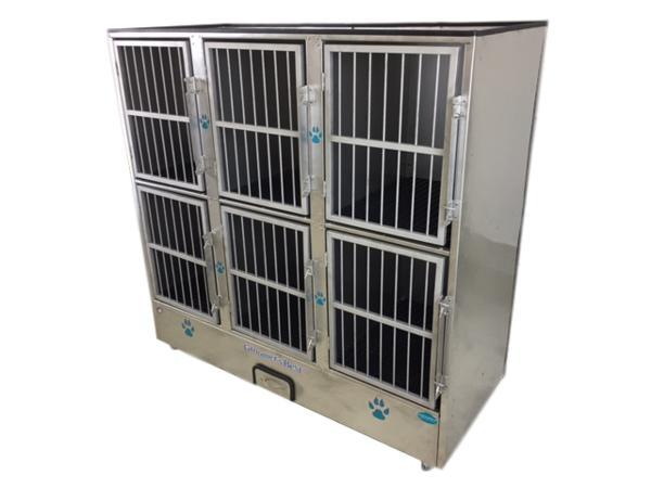 Groomer's Best Stainless Steel Multiple Unit Cage Bank-Grooming Cage Bank-Pet's Choice Supply