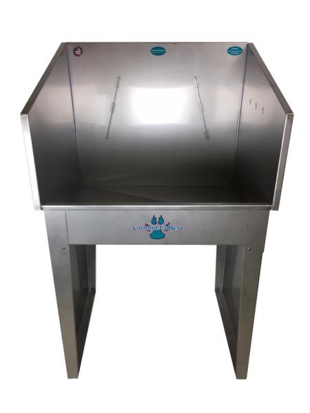 ***Groomer's Best Stainless Steel Standard ADA Compliant Small Dog Grooming Bath Mini Tub-Pet's Choice Supply