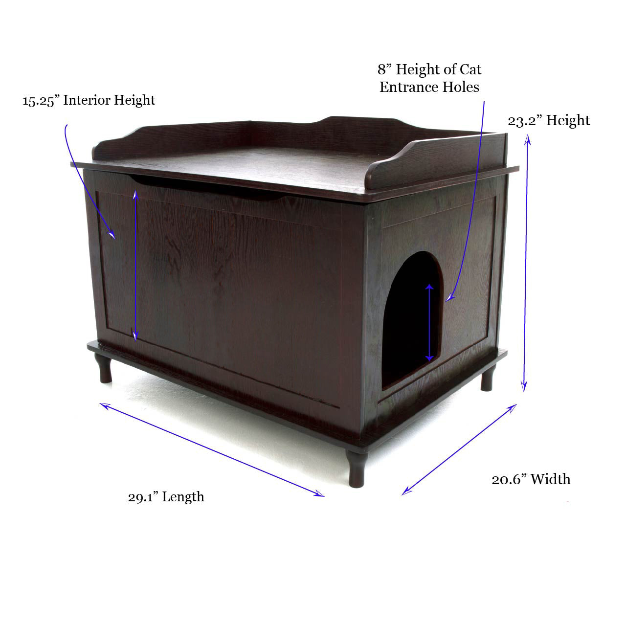 Designer Pet Products The Designer Catbox Litter Box Enclosure in Espresso