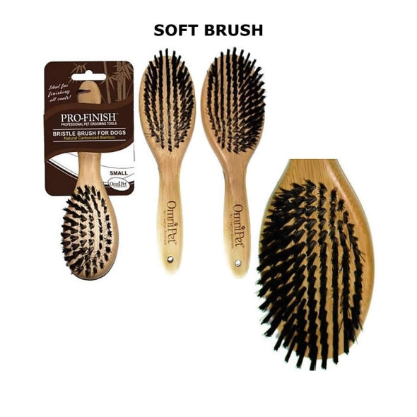 OmniPet Pro-Finish Bamboo Soft Bristle Brush-Pet's Choice Supply