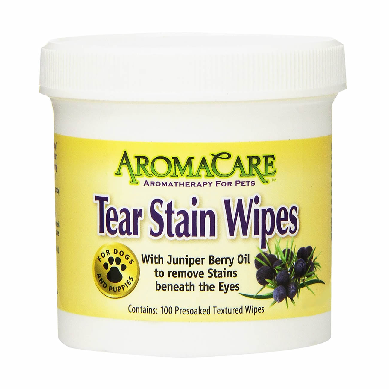 PPP AromaCare Tear Stain Wipes-100 Count-Pet's Choice Supply