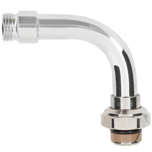 T&S 8" Wall Mount Lightweight Faucet, Coiled Hose, Swivel Arm-Pet's Choice Supply