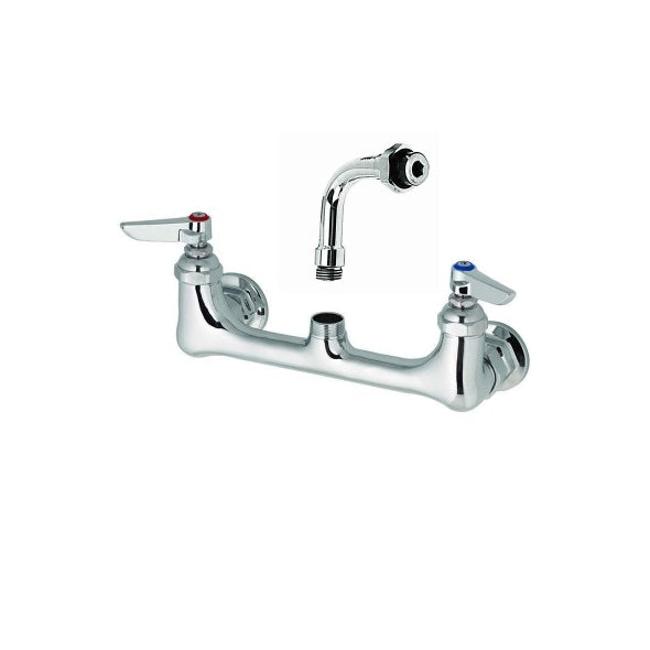 T&S 8" Wall Mounted Base Faucet w/Swivel Adapter-Pet's Choice Supply