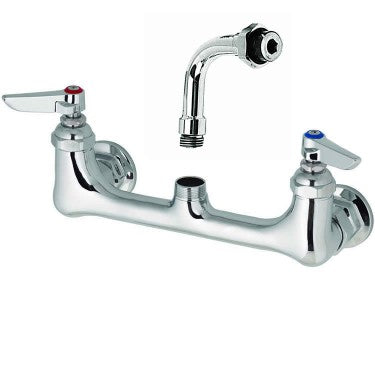 T&S 8" Wall Mounted Base Faucet w/Swivel Adapter-Pet's Choice Supply