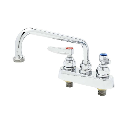 T&S 4" Deck Mount Faucet, 8" Swing Nozzle, Garden Hose Tip-Pet's Choice Supply