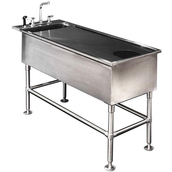 All Stainless Steel Economy Table & Tub Veterinary Wet Table-Veterinary Tables-Pet's Choice Supply