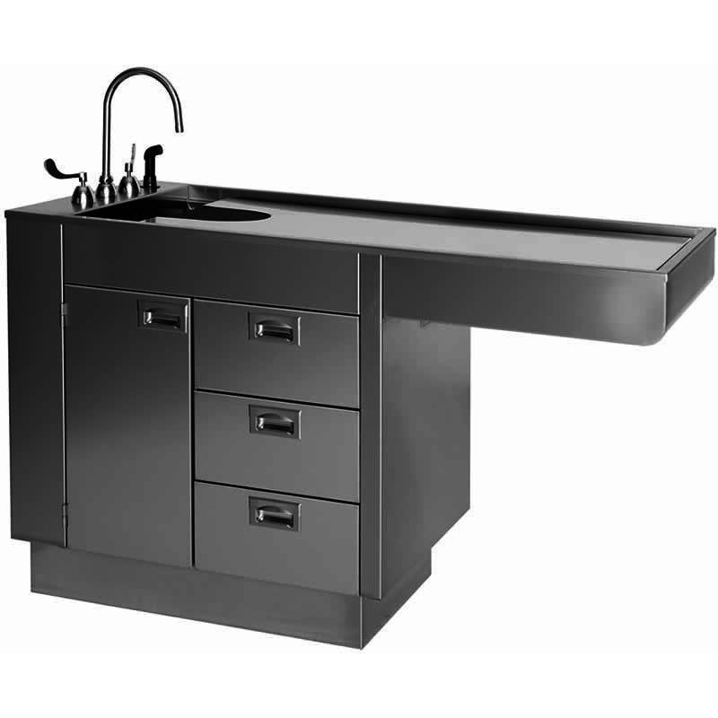 VetLift All Stainless Steel With 3 Drawers & Cabinet Veterinary Wet Table